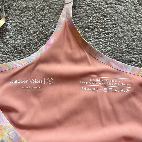 Outdoor Voices Exercise Dress Women’s Large - Pastel Marble/Colorful Swirl -RARE - Picture 12 of 15